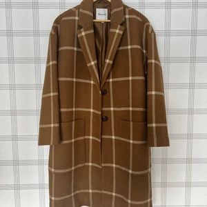 Madewell Windowpane Wool Coat